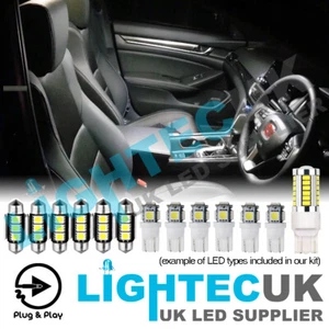 Honda Accord Mk8 11Pc PREMIUM Xenon White Led Interior Light Upgrade Kit 6000K - Picture 1 of 5
