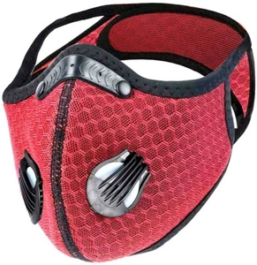 Face Mask with Active Carbon Filter Breathing Valves Reusable Cycling Sport Mesh - Picture 1 of 24