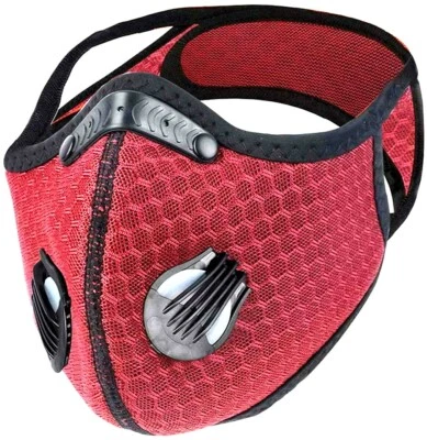 Face Mask with Active Carbon Filter Breathing Valves Reusable Cycling Sport Mesh - Image 1 of 4