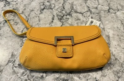 Liz Claiborne NEW Wristlet Purse Mango Yellow - Image 1 of 4