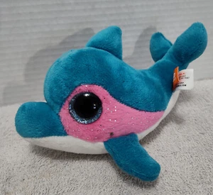 Wild Republic Dolphin Plush Toy, Stuffed Animal, Blue Raspberry 7" - Picture 1 of 4