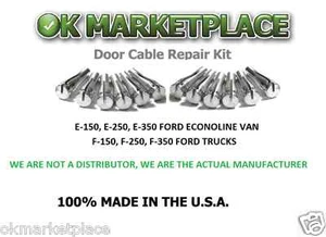 Ford F Series Ext. Cab Rear Door Latch Cable Repair F150 F250 F350 12pcs Kit New - Bild 1 von 9