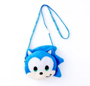 new SONIC & FRIENDS Plush Face Pouch Shoulder Bag SEGA from Japan - Picture 1 of 2