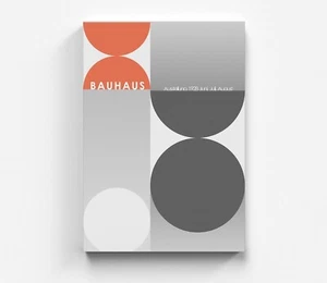 Quadro astratto su tela Bauhaus arte moderna quadro da parete incolore arte quadro - Foto 1 di 7