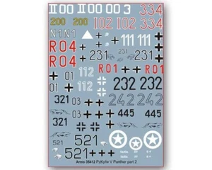 Armo 35412 1/35 Pz.Kpfw.V Panther vol.2 (waterslide decals) - Imagen 1 de 4