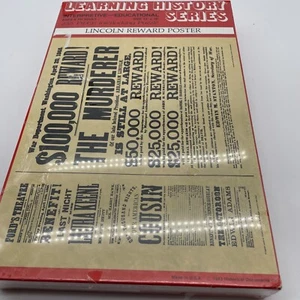 Póster de recompensa Lincoln 1983 Learning History Series 255 piezas nuevo en caja 14 x 16 - Imagen 1 de 4