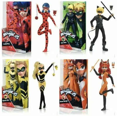 Fantastic Miraculous Zag 4 set Ladybug Queen Bee, Cat Noir, Rena Rouge 11" doll — 第 1/4 张图片