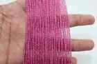 Natural 2-3MM A++ Pink Ruby Micro Round Faceted Gemstone Craft Beads 12" Strand