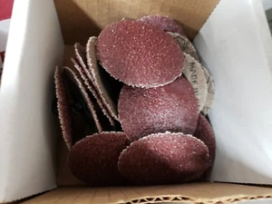 25 pc 2" Roloc Sanding Disc 24 Grit Red Quick Change Coarse one box's - Picture 1 of 2