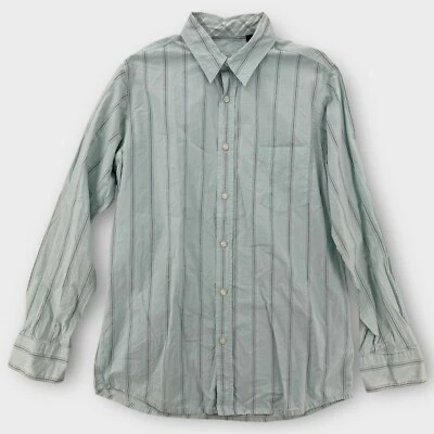 Reyn Spooner Hawaiian Shirt Mens Small Blue Button Up Striped Long Sleeve Cotton - Image 1 of 4