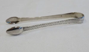Antique George III English Provincial HMSS  Sugar Tongs Newcastle 1804 No Mono - Picture 1 of 9