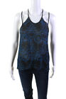 Helmut Lang Womens Spaghetti Strap Abstract Camisole Blue Black Size X-Small
