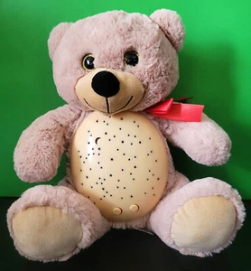 Night Light musical Lullaby Cuddly Projector 11" Brown Plush Bear Stuffed Animal - Picture 1 of 6