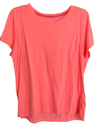 Camiseta Calvin Klein Performance Wick para mujer talla XL coral atletismo elástica Foto 1 de 4
