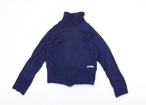 ELLE Womens Blue Cotton Full Zip Sweatshirt Size L Zip - Picture 1 of 10