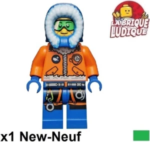 Lego Minifigure City Arctic Explorer Hooded Green Glasses Cty0493 - Picture 1 of 1