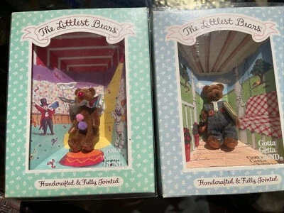 Vintage  The Littlest Bears Gotta Getta GUND Grandfather #7003 Clown #7005 NOS - Image 1 of 3