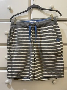 Mini Boden Boys 13-14 Rib Waist Stripe Sweatshorts Gray Pull On Johnnie B - Picture 1 of 9