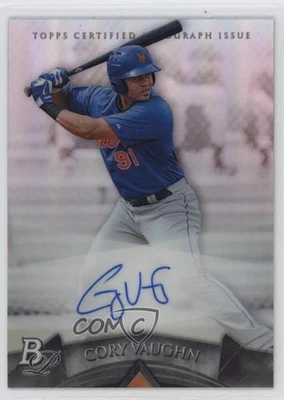 2014 Bowman Platinum Auto Prospects Cory Vaughn #AP-CV Auto - Image 1 of 2