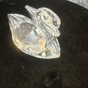 Estatuilla de pájaro cisne de cristal transparente grande retirado SWAROVSKI - Imagen 1 de 7