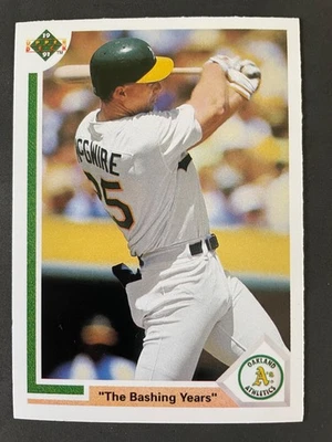 1991 Upper Deck - Mark McGwire #656 A’s (The Bashing Years) - Image 1 of 2