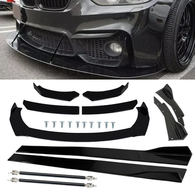 Front Bumper Spoiler Splitter Glossy Black For 3 Series 335i 328i 325i F30 F31 Foto 1 de 4