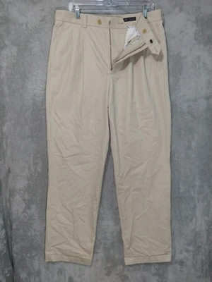 Pantalones Nordstrom Hombre 34x32 Beige Cuidado Inteligente Chino Sin Arrugas Pierna Recta Supima Foto 1 de 4