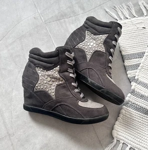 Nieten Star Isabel Marant Vibe Markenlos Bobby Bekett Keilabsatz Turnschuhe Schuhe - Bild 1 von 14