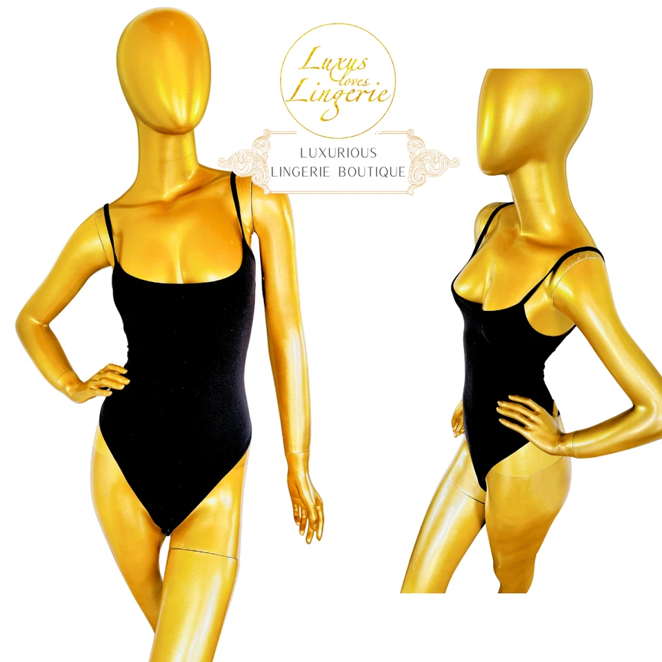 Cuerpo de cuerda Odessa de Wolford grande negro correas de espagueti mate Foto 1 de 1