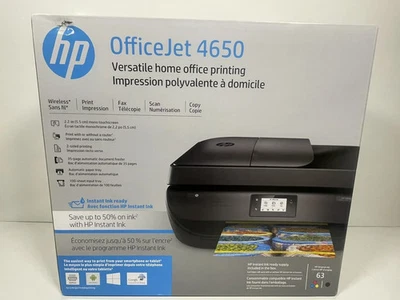 HP OfficeJet 4650 All-in-One Wireless Printer Black F1J03A New Factory Sealed - Image 1 of 4