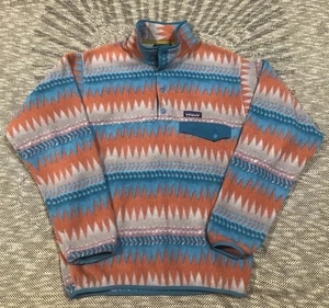 Vintage Patagonia Synchilla Fleecepullover Azteken Tribal lachende Wasser Gr. Small - Bild 1 von 10