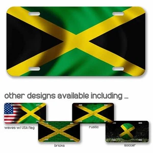 High Grade Aluminum License Plate - Flag of Jamaica (Jamaican) - Many Options - Picture 1 of 10