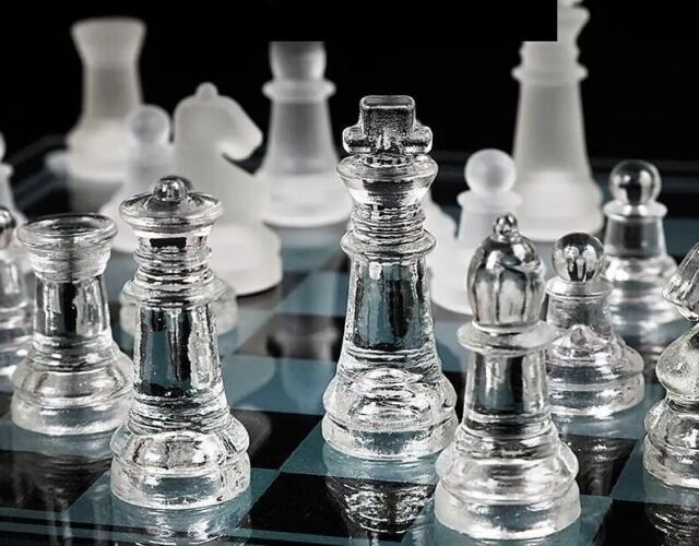 SINGLE REPLACEMENT PIECES: Etched Glass Chess Set – Chess House