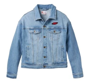 Adult Artist Design New York 1969 Denim Jacket, Light Wash - Picture 1 of 2