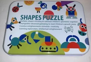 SHAPES PUZZLES & Cards Montessori STEM Wooden Shape Puzzle NIB AGES 3 AND UP - Picture 1 of 5