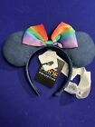 Disney Parks Rainbow Pride Collection Minnie Mouse Headband Ears 2022 Nwt