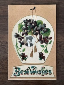 Alte Postkarte Beste Wünsche unbespielt - Bild 1 von 9