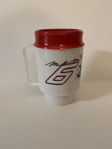 Vtg Nascar Mark Martin Number 6 Collectors 16oz Insulated Automobile Mug Cover