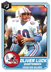 CARTE D'ART PERSONNALISÉE ACEO OLIVER LUCK HOUSTON OILERS FAITE MAIN - Photo 1/2