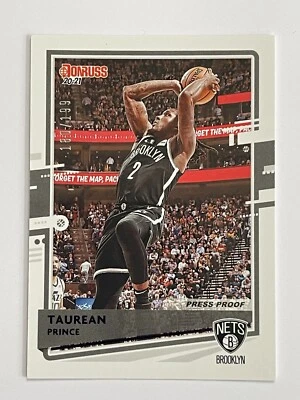 2020-21 Panini Donruss Nets Taurean Prince Purple Press Proof /199 #121 - Image 1 of 2