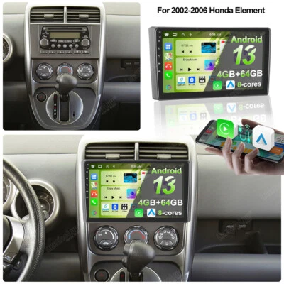 Radio estéreo GPS Apple Carplay para Honda Element 2002-2006 4G+64 GB Android13 Foto 1 de 4