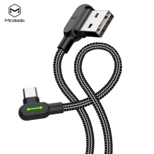 MCDODO Fast USB C Cable Heavy Duty Charging Charger Type-C 90 Degree Angle Cord - Picture 1 of 15