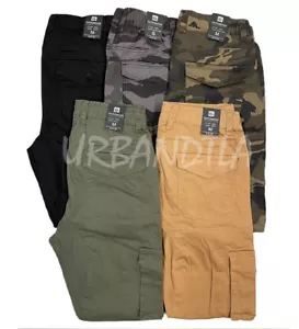 Men's Stretch Twill Cargo Jogger Pants Camo Cargo Pants S-5XL - Picture 1 of 9
