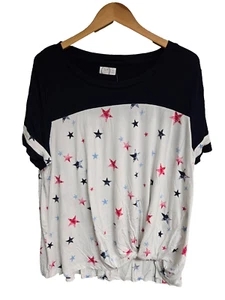 Maurices 24/7 Shirt Womens Large Short Sleeeve 4th of July - Picture 1 of 4