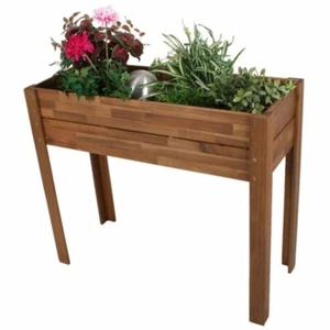 Hochbeet Akazie 100x40x84 Kräuterbeet Pflanzbeet Holz Frühbeet Blumenbeet Beet - Bild 1 von 4