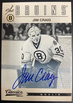 2012-13 Panini Classics Signatures Jim Craig Autograph Card No. 77 - Image 1 of 2