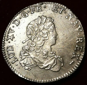 Louis XV , 1/3 Écu de France , 1721 W Flan Neuf , Lille Argent , Rare TTB+ ! - Imagen 1 de 2