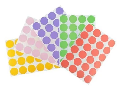  3/4 Inch Pastel Dot Labels, Color Code Labels on Sheets, Assorted Color Dot  - image 1 of 4