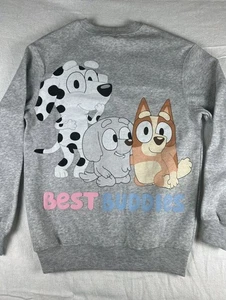 Bluey Best Buddies Gray Unisex Sweatshirt Pullover Adult Size XXS NWT - Picture 1 of 6