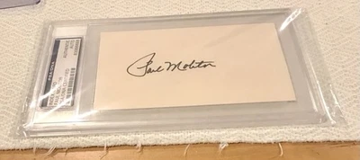 Paul Molitor Autographed Unlined Index Card PSA SLAB - Image 1 of 3